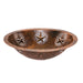 Premier Copper Products Oval Star Under Counter Hammered Copper Bathroom Sink-DirectSinks