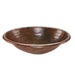 Premier Copper Products Oval Self Rimming Hammered Copper Sink-DirectSinks