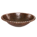Premier Copper Products Oval Roped Rim Self Rimming Hammered Copper Sink-DirectSinks
