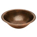 Premier Copper Products Round Under Counter Hammered Copper Sink-DirectSinks