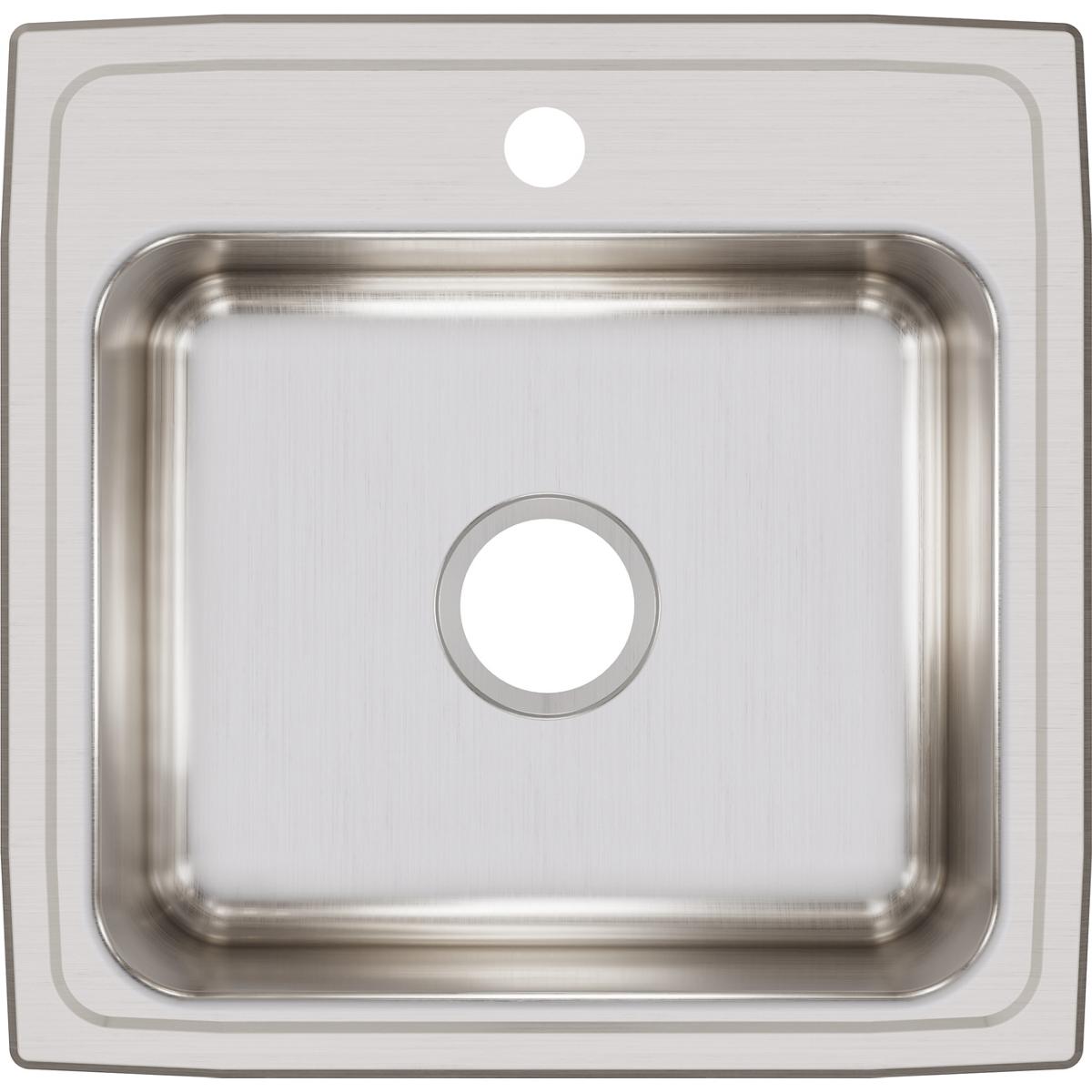 Elkay Lustertone Classic Stainless Steel 19-1/2" x 19" x 7-1/2" Single Bowl Drop-in Sink