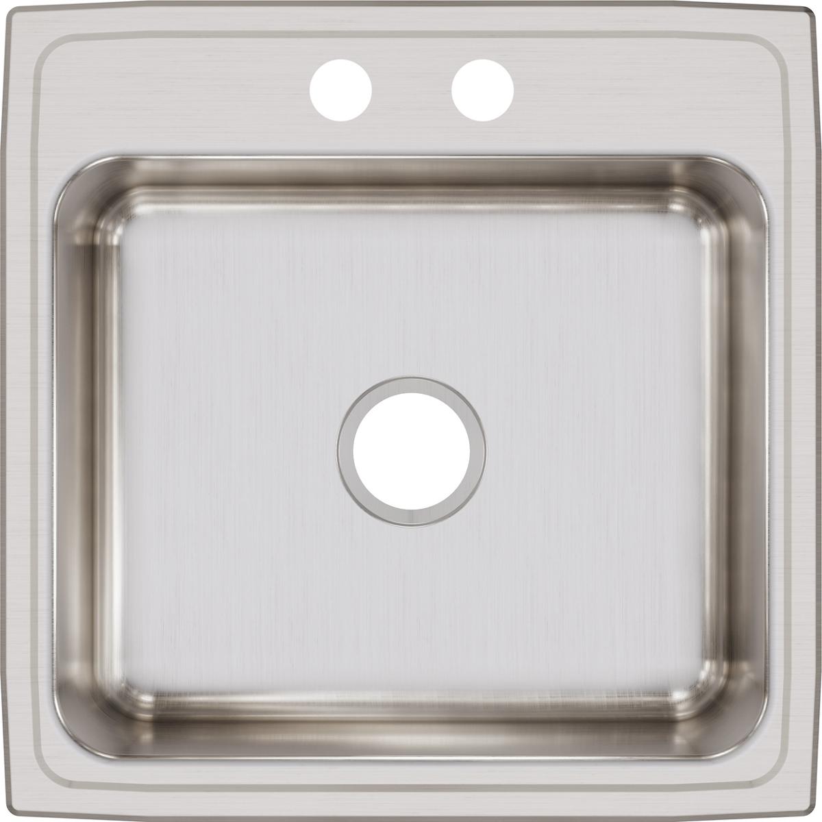 Elkay Lustertone Classic 22" x 22" x 7-5/8" Stainless Steel Single Bowl Drop-in Sink