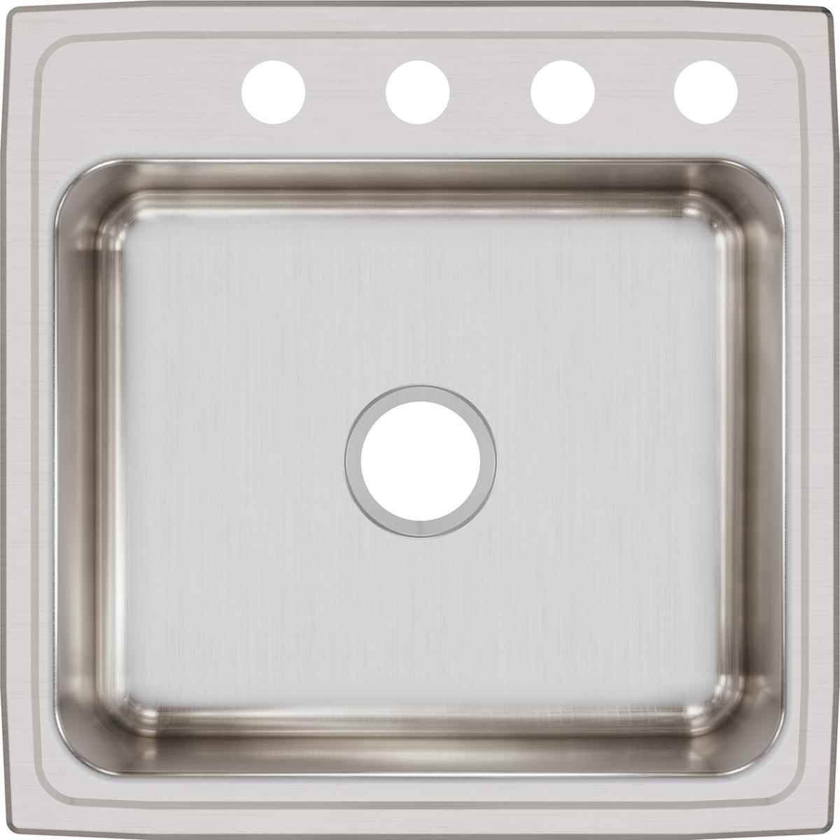 Elkay Lustertone Classic 22" x 22" x 7-5/8" Single Bowl Stainless Steel Drop-in Sink