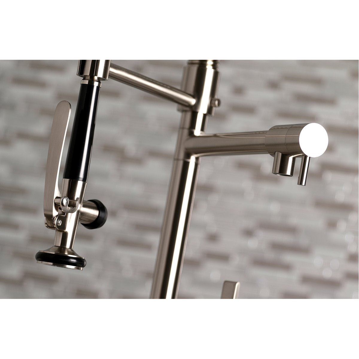 Kingston Brass Gourmetier Continental Single Hole Single-Handle Pre-Rinse Kitchen Faucet
