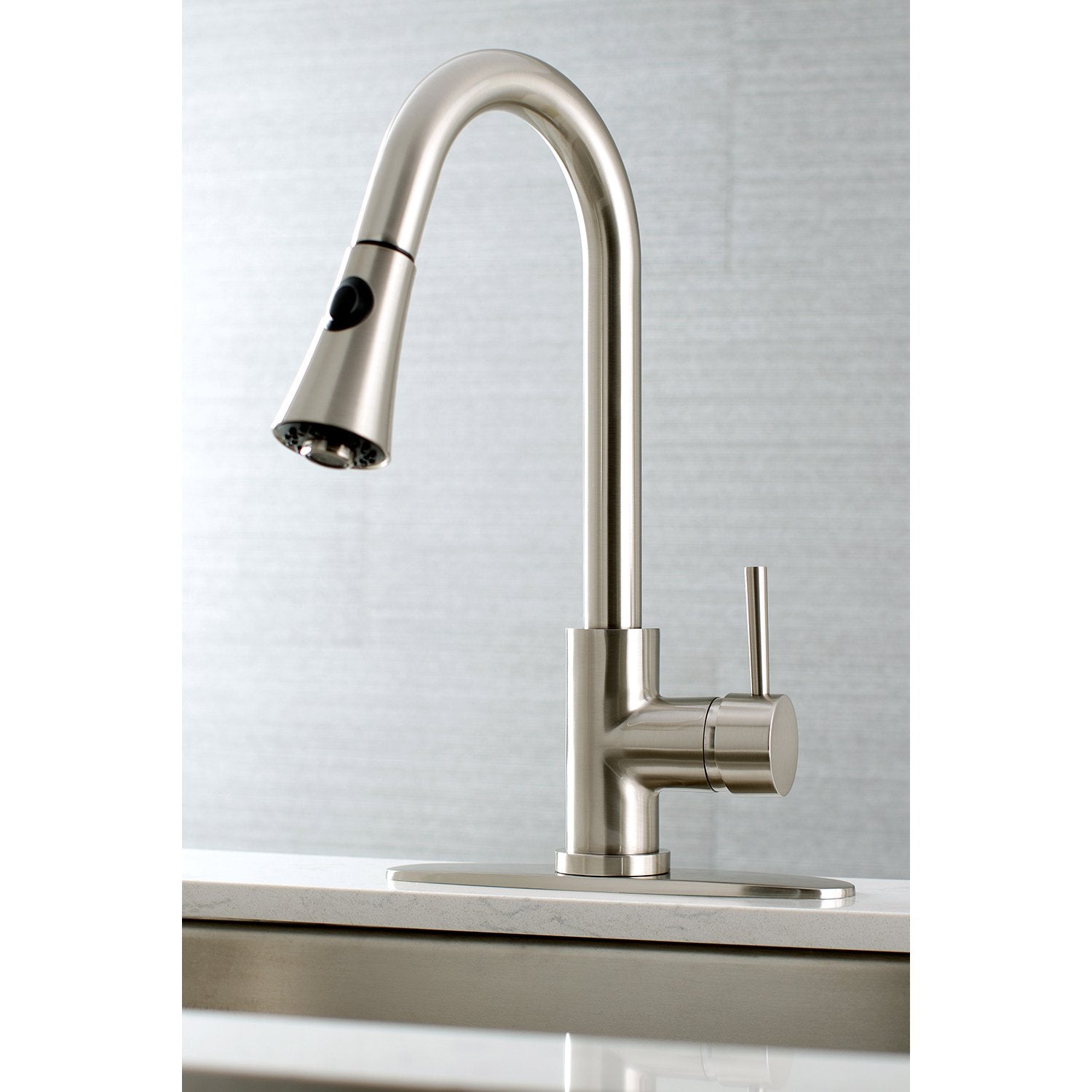 Kingston Brass Gourmetier Concord Deck Mount Single-Handle Pull-Down Kitchen Faucet