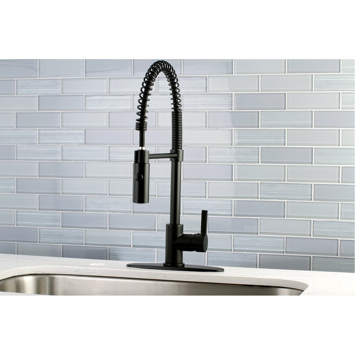 Kingston Brass Gourmetier Continental Single-Hole Single-Handle Pre-Rinse Kitchen Faucet