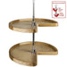 Hardware Resources Kidney Wood Lazy Susan Set with Twist and Lock Pole-DirectSinks
