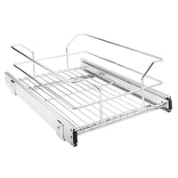 Hardware Resources Polished Chrome Pullout Basket for Cabinet Opening