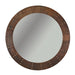 Premier Copper Products 34" Hand Hammered Round Copper Mirror with Hand Forged Rivets-DirectSinks