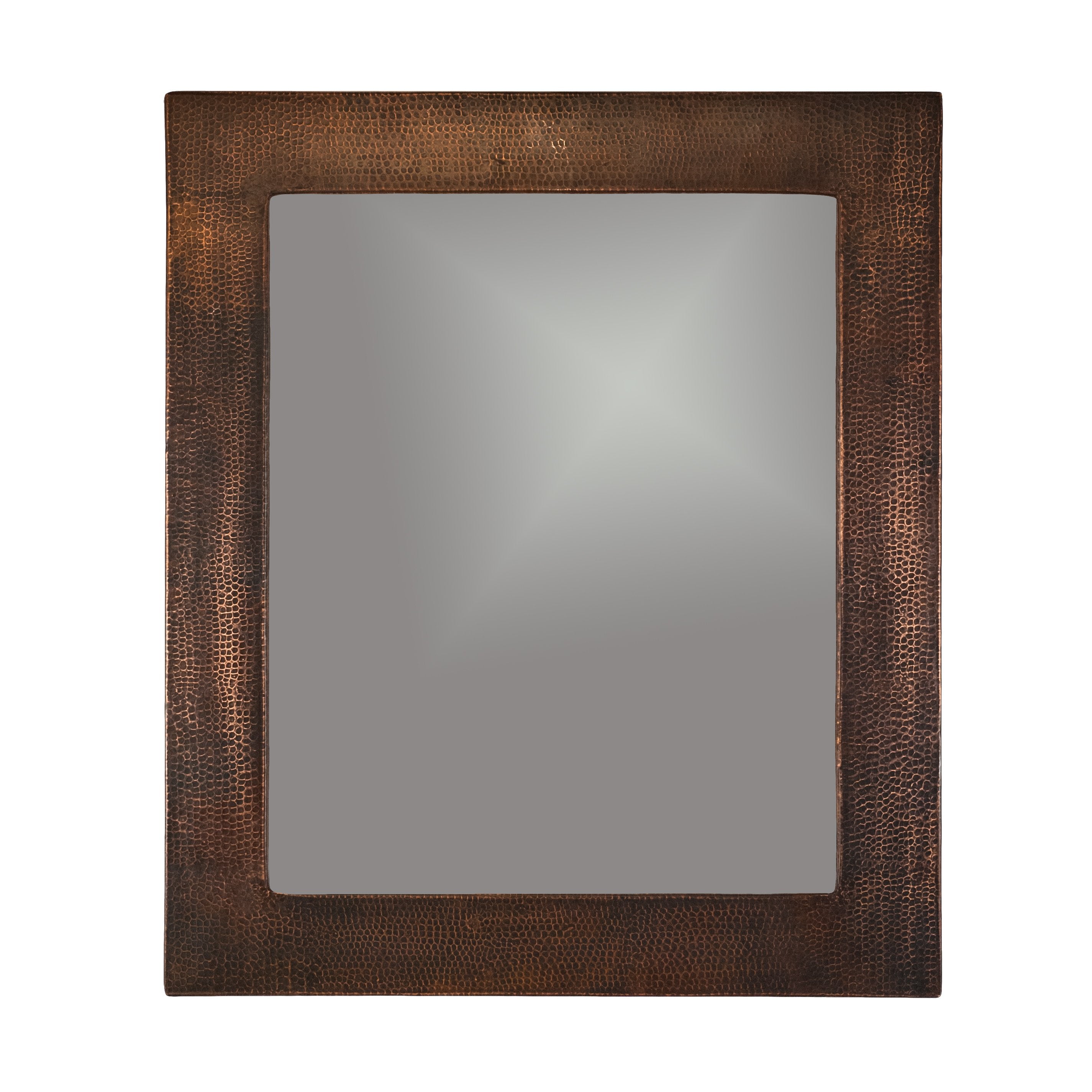 Premier Copper Products 36" Hand Hammered Rectangle Copper Mirror-DirectSinks