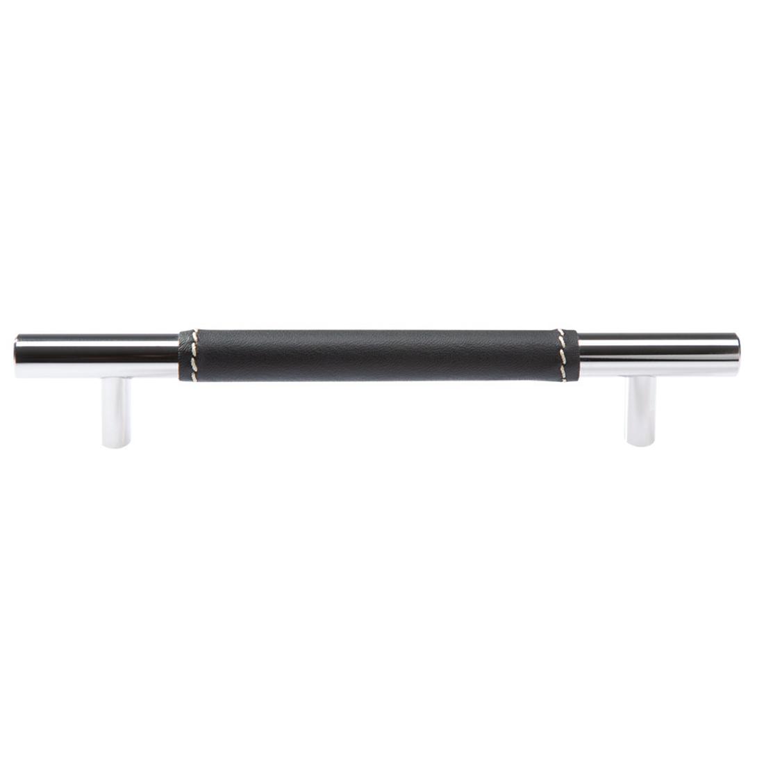 Beyerle Hardware Ceres Bar Handle with Stitched Leather-DirectSinks