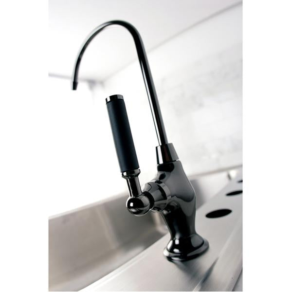 Kingston Brass Gourmetier NS3190DKL Water Onyx Cold Water Filtration Faucet in Black Nickel-Kitchen Faucets-Free Shipping-Directsinks.