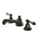 Kingston Brass NS4460AL Water Onyx Widespread Lavatory Faucet with Lever Handles and Brass Pop up Drain in Black Nickel-Bathroom Faucets-Free Shipping-Directsinks.