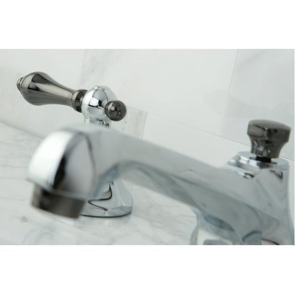 Kingston Brass Water Onyx 8" to 16" Widespread Three Hole Lavatory Faucet with Brass Pop-up Drain-Bathroom Faucets-Free Shipping-Directsinks.