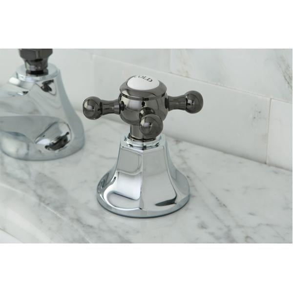 Kingston Brass Water Onyx 8" to 16" Widespread Lavatory Faucet with Brass Pop-up Drain-Bathroom Faucets-Free Shipping-Directsinks.