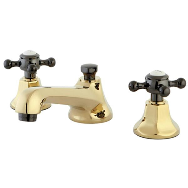 Kingston Brass Water Onyx 8" to 16" Widespread Lavatory Faucet with Brass Pop-up Drain-Bathroom Faucets-Free Shipping-Directsinks.
