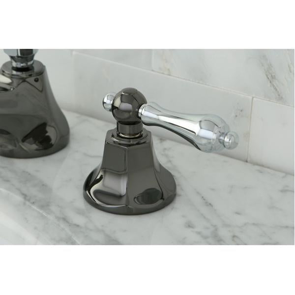 Kingston Brass Water Onyx 8" to 16" Widespread Three Hole Lavatory Faucet with Brass Pop-up Drain-Bathroom Faucets-Free Shipping-Directsinks.