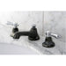 Kingston Brass Water Onyx Widespread Lavatory Faucet with Brass Pop-up Drain-Bathroom Faucets-Free Shipping-Directsinks.