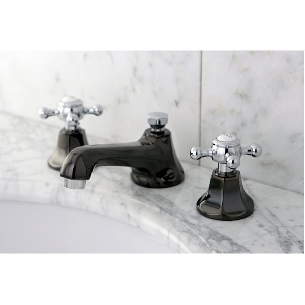 Kingston Brass Water Onyx 8" to 16" Widespread Lavatory Faucet with Brass Pop-up Drain-Bathroom Faucets-Free Shipping-Directsinks.