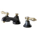 Kingston Brass Water Onyx Widespread Lavatory Faucet with Brass Pop-up Drain-Bathroom Faucets-Free Shipping-Directsinks.