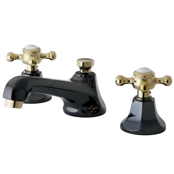 Kingston Brass Water Onyx 8" to 16" Widespread Lavatory Faucet with Brass Pop-up Drain-Bathroom Faucets-Free Shipping-Directsinks.