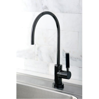 Kingston Brass Gourmetier NS8190DKL Water Onyx Cold Water Filtration Faucet in Black Nickel-Kitchen Faucets-Free Shipping-Directsinks.