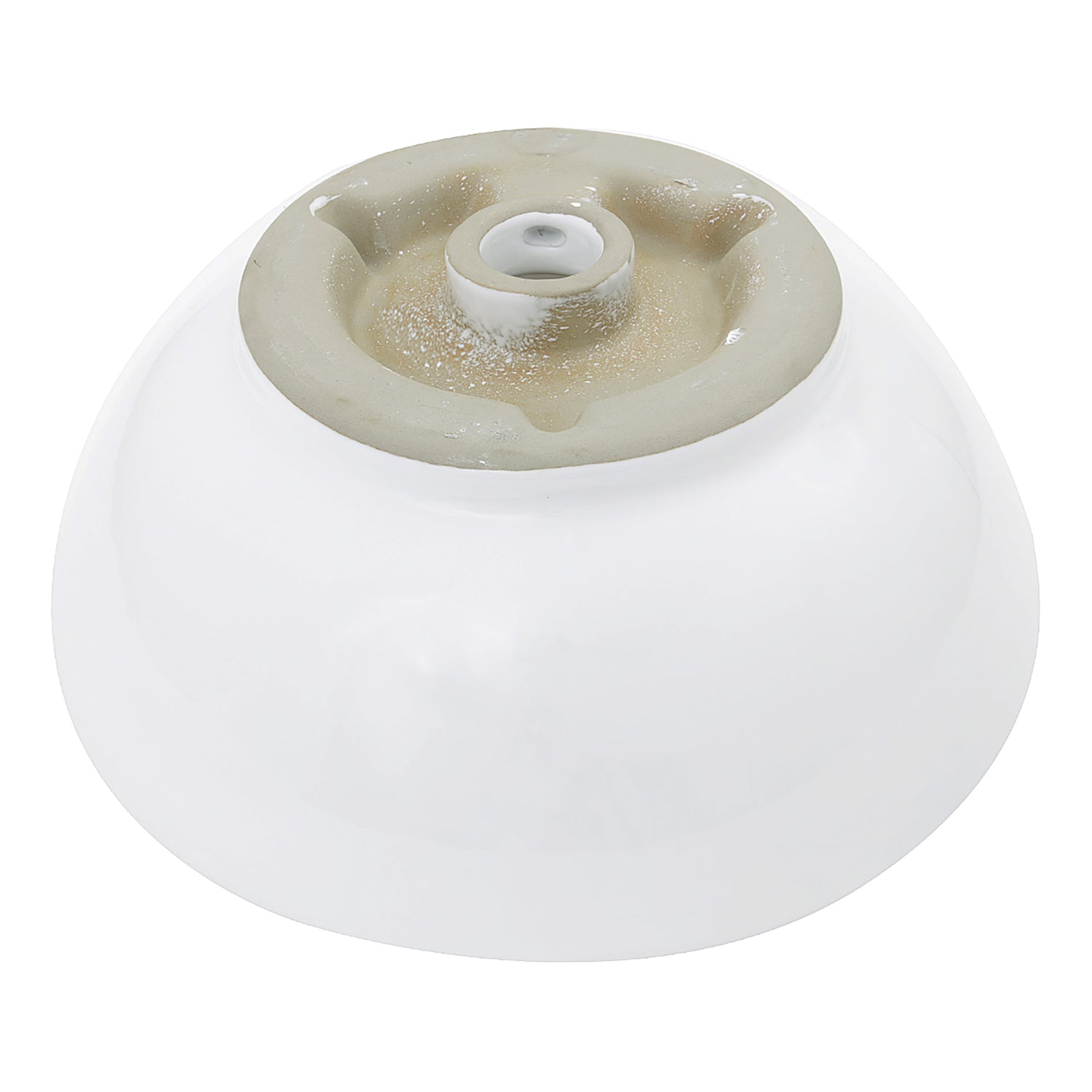 Nantucket Sinks 17-Inch Round White Vessel Sink with Overflow NSV218