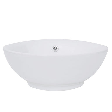 Nantucket Sinks 17-Inch Round White Vessel Sink with Overflow NSV218