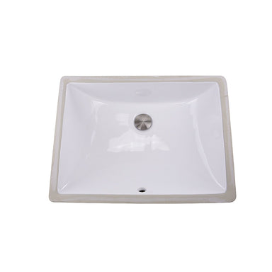Nantucket Sinks 18-Inch x 13-Inch Undermount Ceramic Sink in White UM-18x13-W