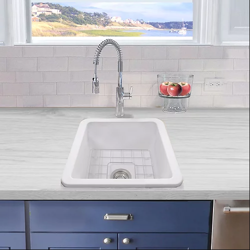 Nantucket Sinks 18" Undermount Fireclay Kitchen Sink Wellfleet-1818W