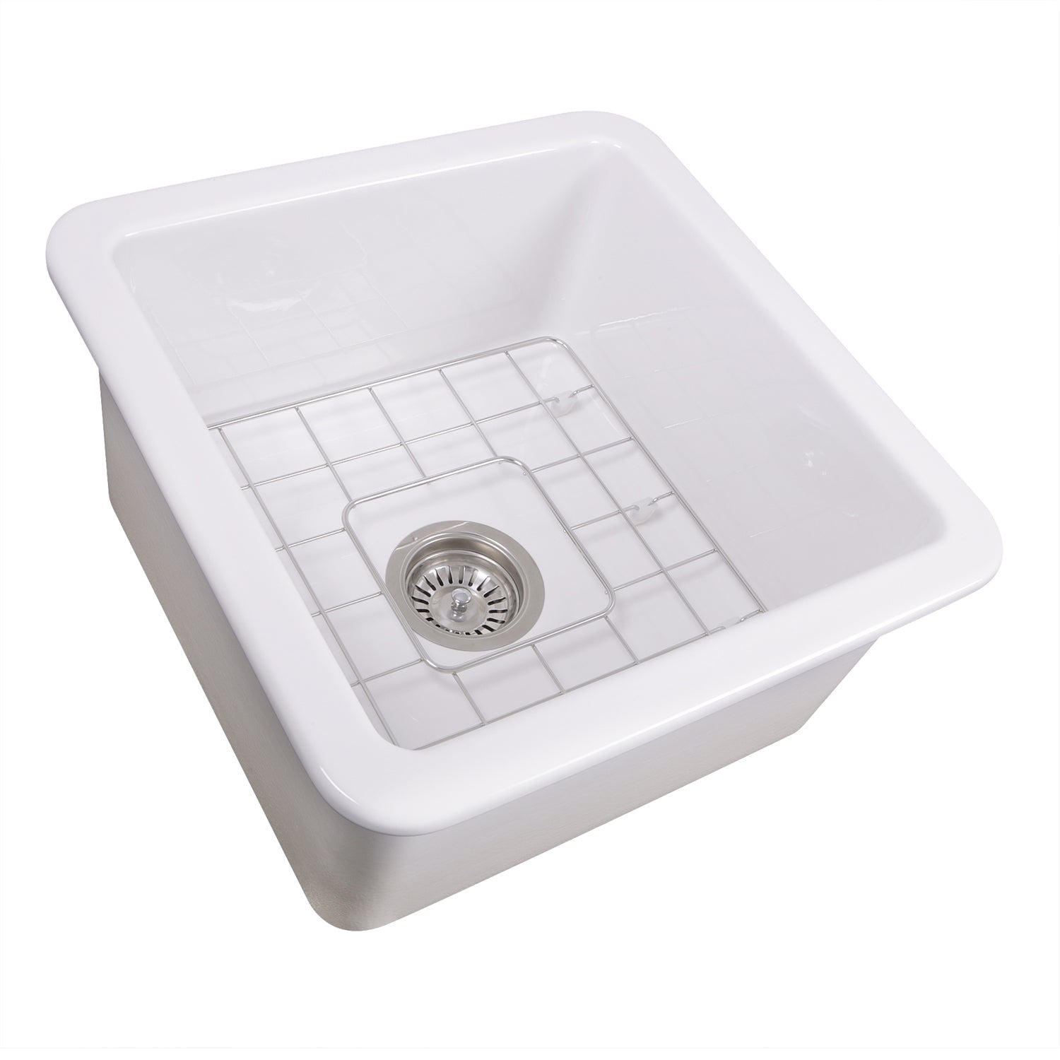 Nantucket Sinks 18" Undermount Fireclay Kitchen Sink Wellfleet-1818W