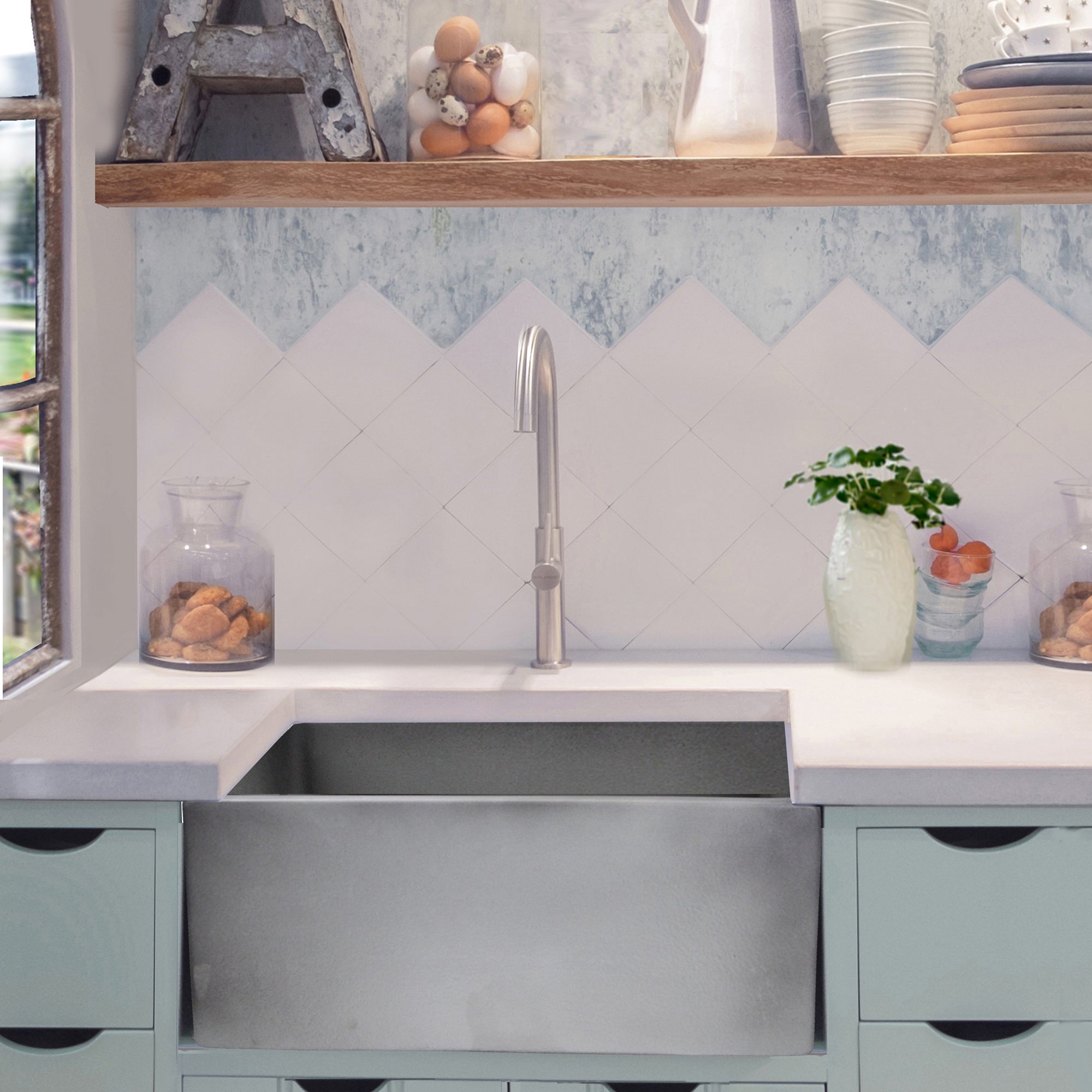 Nantucket Sinks 23" Farmhouse Fireclay Sink