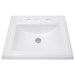 Nantucket Sinks 23-Inch Rectangular Drop-In Ceramic Vanity Sink for 8" Centers