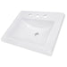 Nantucket Sinks 23-Inch Rectangular Drop-In Ceramic Vanity Sink for 8" Centers