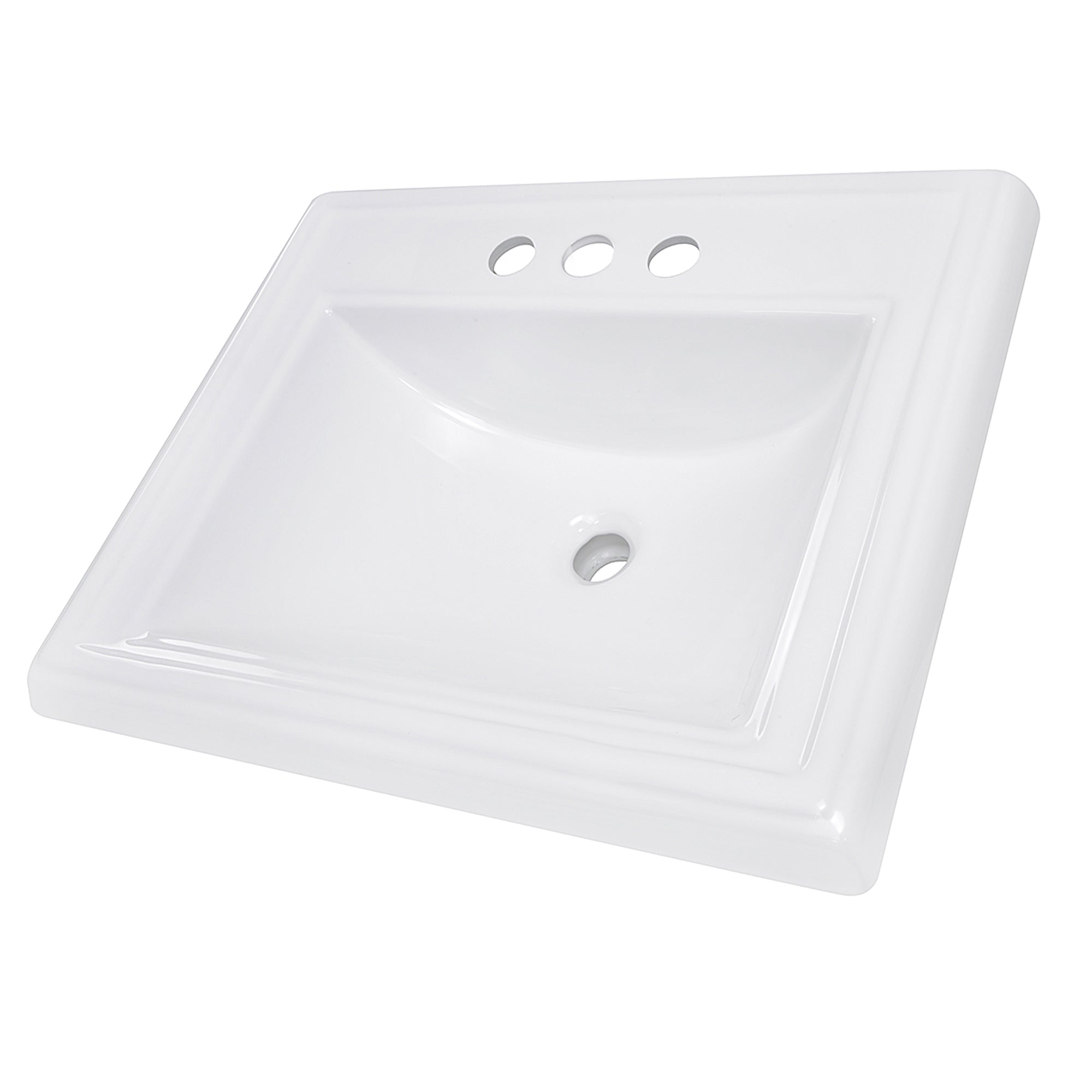Nantucket Sinks 23" Rectangular Drop-In Vanity Sink for 4" Spread Faucet