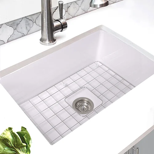 Nantucket Sinks 27" Undermount Fireclay Kitchen Sink Wellfleet-2719W