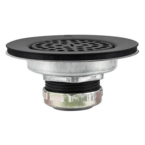 Nantucket Sinks 3-Inch Utility Sink Grid Drain | Matte Black