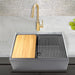 Nantucket Sinks 30" Composite Farmhouse Sink | Metallic Black