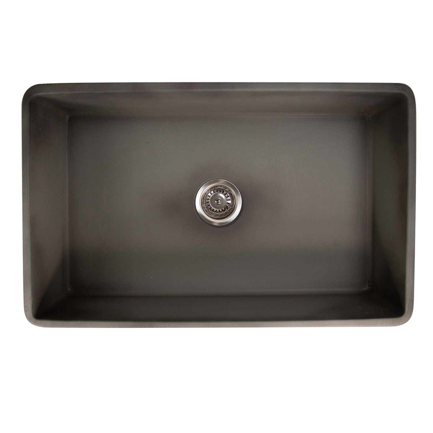 Nantucket Sinks 30" Farmhouse Fireclay Sink with Concrete Finish