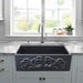 Nantucket Sinks 33" Farmhouse Fireclay Sink with Filigree Apron