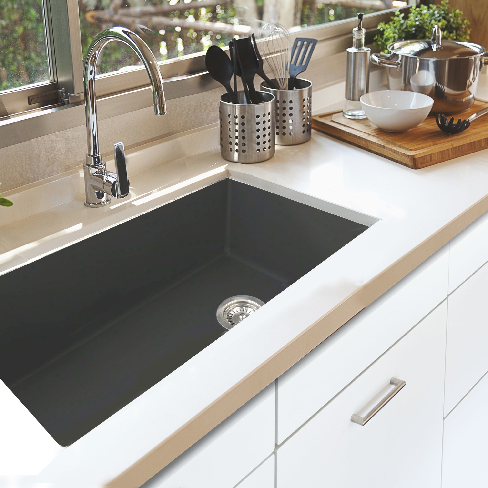 Nantucket Sinks 34" Undermount Fireclay Kitchen Sink