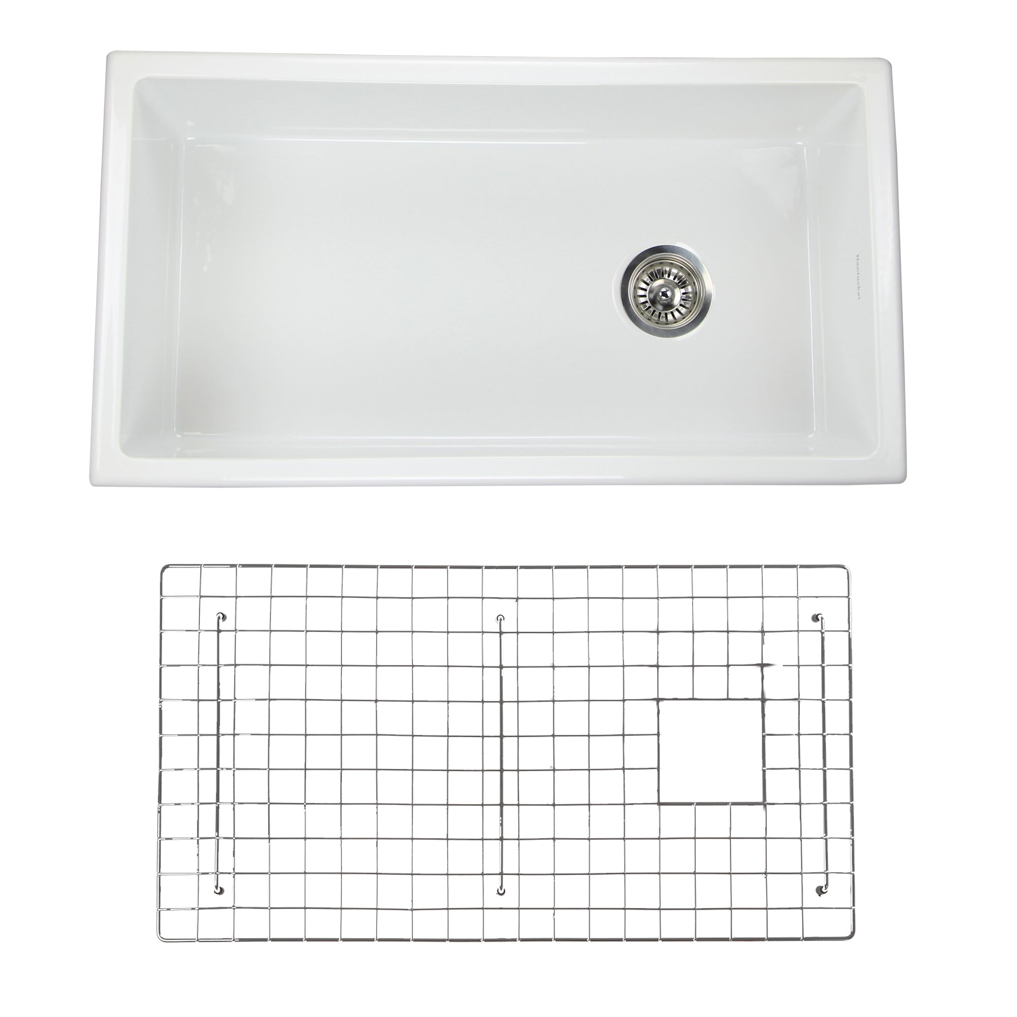 Nantucket Sinks 34" Undermount Fireclay Kitchen Sink