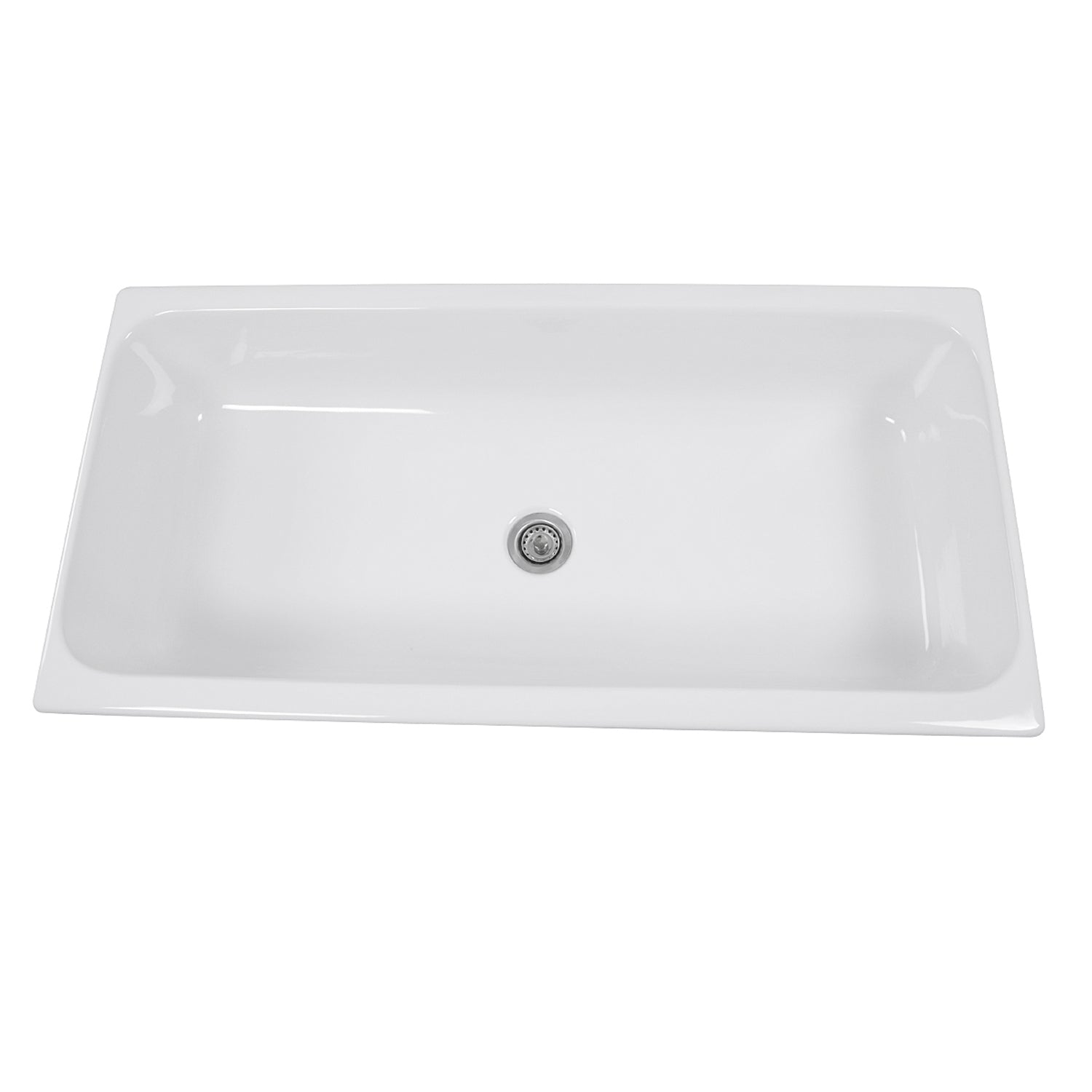 Nantucket Sinks 35.5-Inch Rectangular Italian Fireclay Vessel Sink