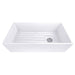 Nantucket Sinks 36" Farmhouse Fireclay Sink with Offset Drain and Grid
