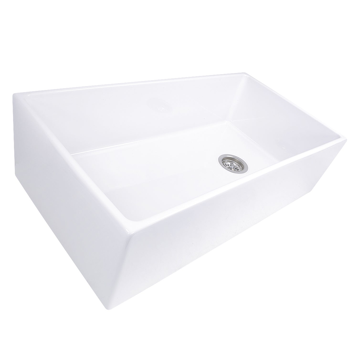Nantucket Sinks 36" Farmhouse Fireclay Sink with Offset Drain and Grid