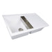 Nantucket Sinks Large Double Bowl Prep Station Topmount Granite Composite White