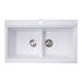 Nantucket Sinks Large Double Bowl Prep Station Topmount Granite Composite White