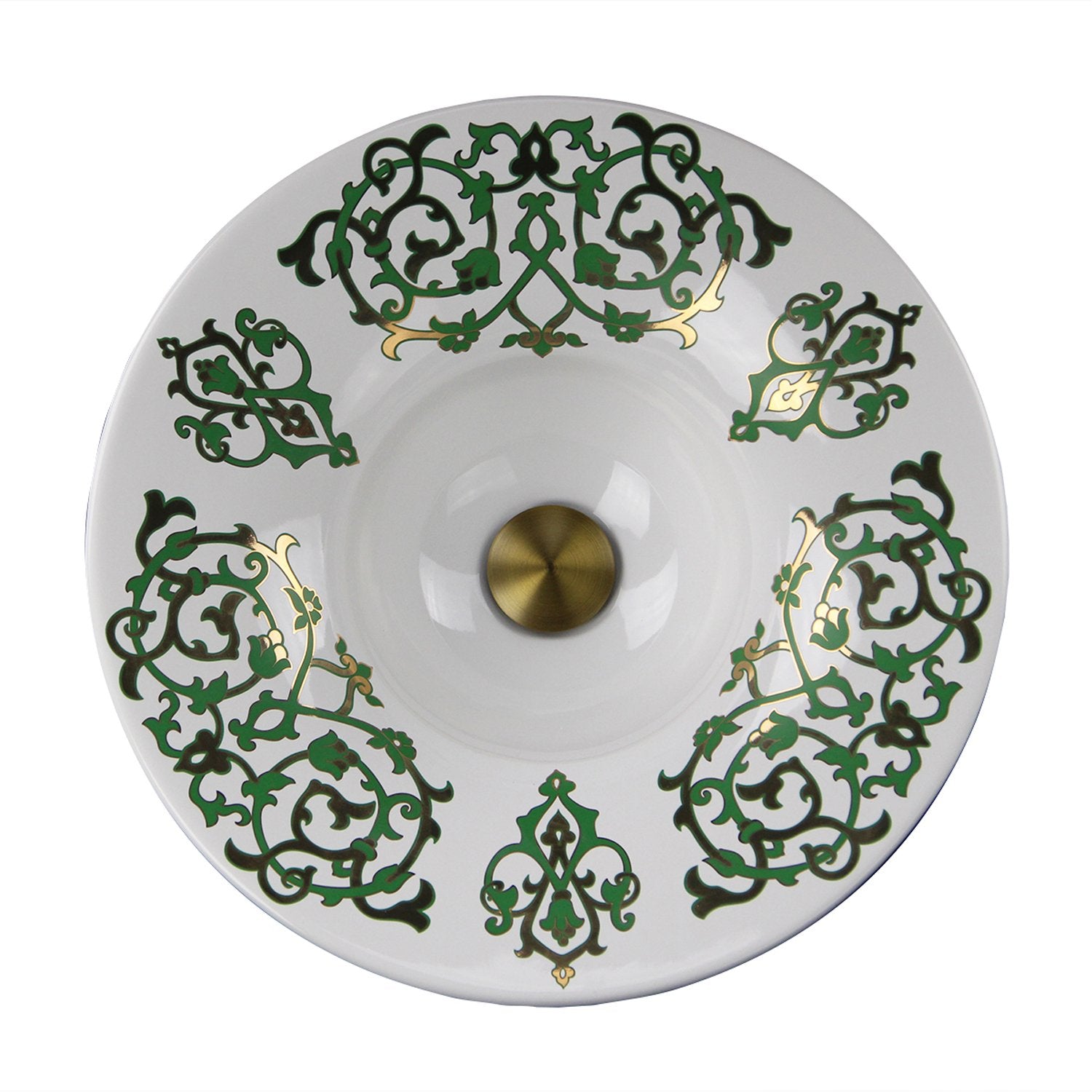 Nantucket Sinks Lugano Fireclay Hand-Decorated Vanity Sink