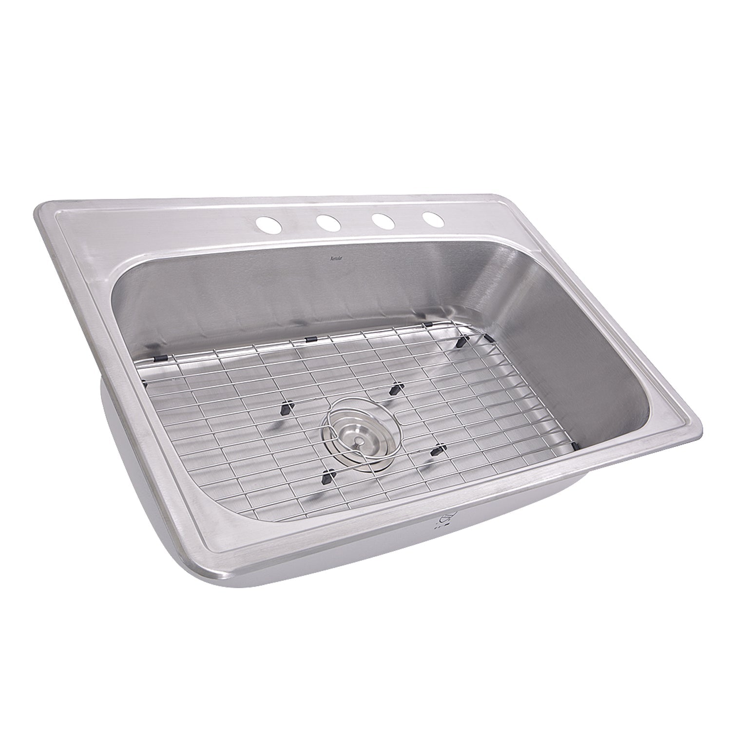Nantucket Sinks NS3322-8 33" Large Rectangle Single Bowl 18 Gauge Stainless Steel Drop in Kitchen Sink