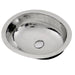 Nantucket Sinks OVS 17.75-Inch x 13.75-Inch Hand Hammered Stainless Steel Oval Undermount Bathroom Sink